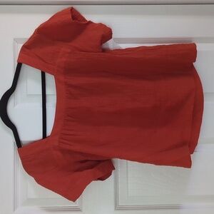 Madewell XS Square Neck Short Sleeve Popover Top
